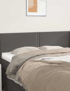 vidaXL Горна табла с уши сива 147x23x78/88 см изкуствена кожа