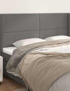 vidaXL Горна табла с уши сива 203x23x118/128 смкадифе