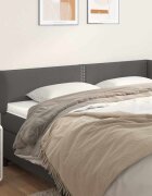 vidaXL Горна табла с уши сива 203x23x78/88 см изкуствена кожа