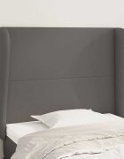 vidaXL Горна табла с уши сива 93x23x118/128 см кадифе