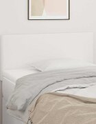 vidaXL Горна табла за легло бяла 100x5x78/88 см изкуствена кожа