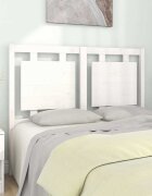 vidaXL Горна табла за легло бяла 1255x4x100 см бор масив