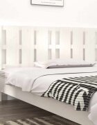vidaXL Горна табла за легло бяла 1655x4x100 см бор масив