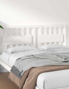 vidaXL Горна табла за легло бяла 1655x4x100 см бор масив