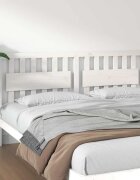 vidaXL Горна табла за легло бяла 1855x4x100 см бор масив