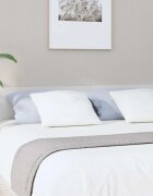 vidaXL Горна табла за легло бяла 200x15x80 см инженерна дървесина