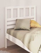 vidaXL Горна табла за легло бяла 81x4x100 см бор масив