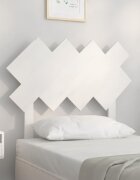 vidaXL Горна табла за легло бяла 92x3x81 см бор масив