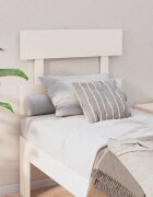 vidaXL Горна табла за легло бяла 935x3x81 см бор масив