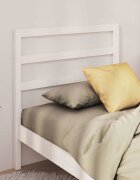 vidaXL Горна табла за легло бяла 96x4x100 см бор масив
