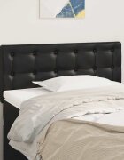 vidaXL Горна табла за легло черна 100x5x78/88 см изкуствена кожа