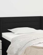 vidaXL Горна табла за легло черна 103x16x78/88 см плат