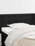 vidaXL Горна табла за легло черна 103x16x78/88 см плат