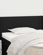 vidaXL Горна табла за легло черна 103x16x78/88 см плат