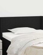 vidaXL Горна табла за легло черна 103x16x78/88 см плат
