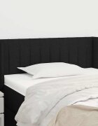 vidaXL Горна табла за легло черна 103x16x78/88 см плат