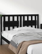 vidaXL Горна табла за легло черна 1455x4x100 см бор масив