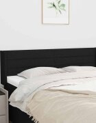 vidaXL Горна табла за легло черна 147x16x78/88 см плат