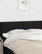 vidaXL Горна табла за легло черна 147x16x78/88 см плат