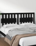 vidaXL Горна табла за легло черна 1555x4x100 см бор масив