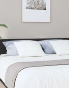 vidaXL Горна табла за легло черна 200x15x80 см инженерна дървесина