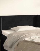 vidaXL Горна табла за легло черна 83x16x78/88 см кадифе