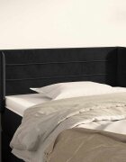 vidaXL Горна табла за легло черна 83x16x78/88 см кадифе