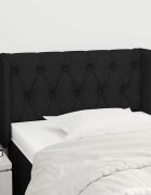 vidaXL Горна табла за легло черна 83x16x78/88 см плат