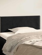 vidaXL Горна табла за легло черна 90x5x78/88 см кадифе