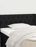 vidaXL Горна табла за легло черна 93 x 16 x 78/88 см плат