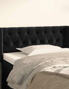 vidaXL Горна табла за легло черна 93x16x78/88 см кадифе
