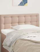 vidaXL Горна табла за легло капучино 80x5x78/88 см изкуствена кожа