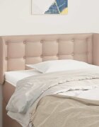 vidaXL Горна табла за легло капучино 93x16x78/88 см изкуствена кожа