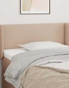 vidaXL Горна табла за легло капучино103x16x78/88 см изкуствена кожа