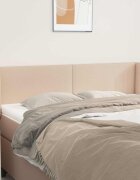 vidaXL Горна табла за легло капучино147x16x78/88 см изкуствена кожа
