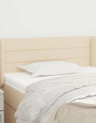 vidaXL Горна табла за легло кремава 83x16x78/88 см плат