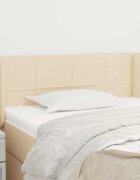 vidaXL Горна табла за легло кремава 83x16x78/88 см плат