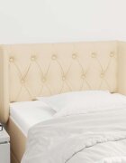 vidaXL Горна табла за легло кремава 83x16x78/88 см плат