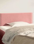 vidaXL Горна табла за легло розова 100x5x78/88 см кадифе