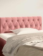 vidaXL Горна табла за легло розова 100x7x78/88 см кадифе