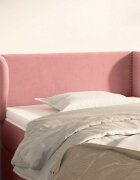vidaXL Горна табла за легло розова 103x23x78/88 см кадифе