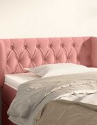 vidaXL Горна табла за легло розова 103x23x78/88 см кадифе