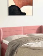 vidaXL Горна табла за легло розова 147x23x78/88 см кадифе