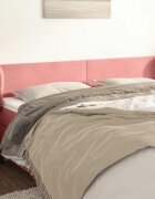 vidaXL Горна табла за легло розова 163x23x78/88 см кадифе