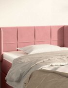 vidaXL Горна табла за легло розова 83x16x78/88 см кадифе