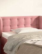vidaXL Горна табла за легло розова 83x23x78/88 см кадифе