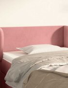 vidaXL Горна табла за легло розова 83x23x78/88 см кадифе