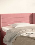 vidaXL Горна табла за легло розова 93x16x78/88 см кадифе
