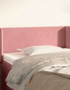 vidaXL Горна табла за легло розова 93x16x78/88 см кадифе