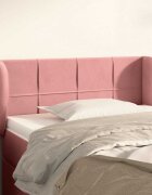 vidaXL Горна табла за легло розова 93x23x78/88 см кадифе